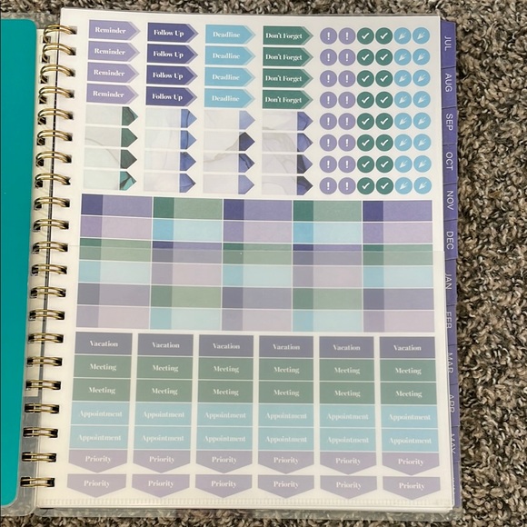 Cambridge 2025-2027 Blue and Purple Home Office Planner Calendar - Picture 6 of 10